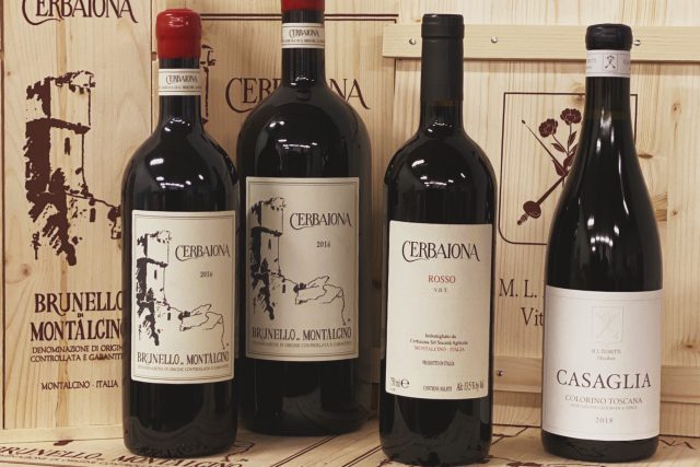 Cerbaiona Brunello di Montalcino, Casaglia och VDT från Fine Wine Services sortiment.